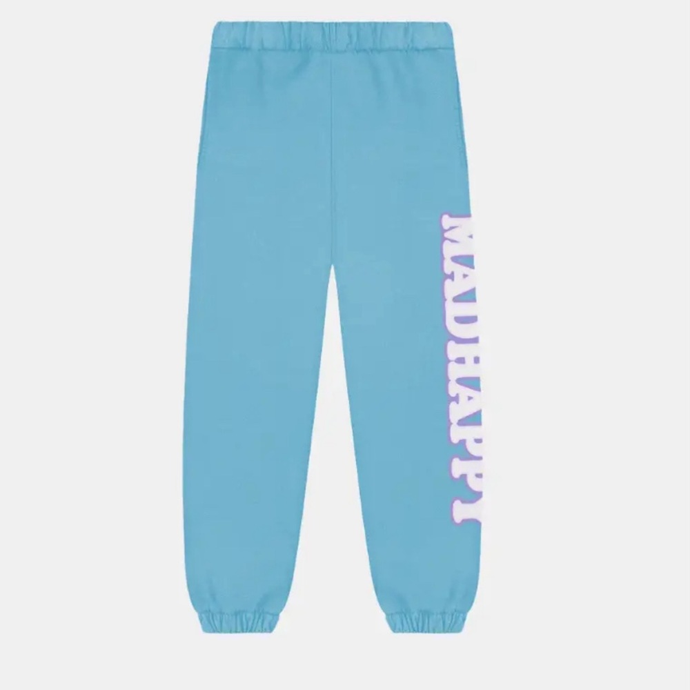 Blue purple and white MADHAPPY sweatpants